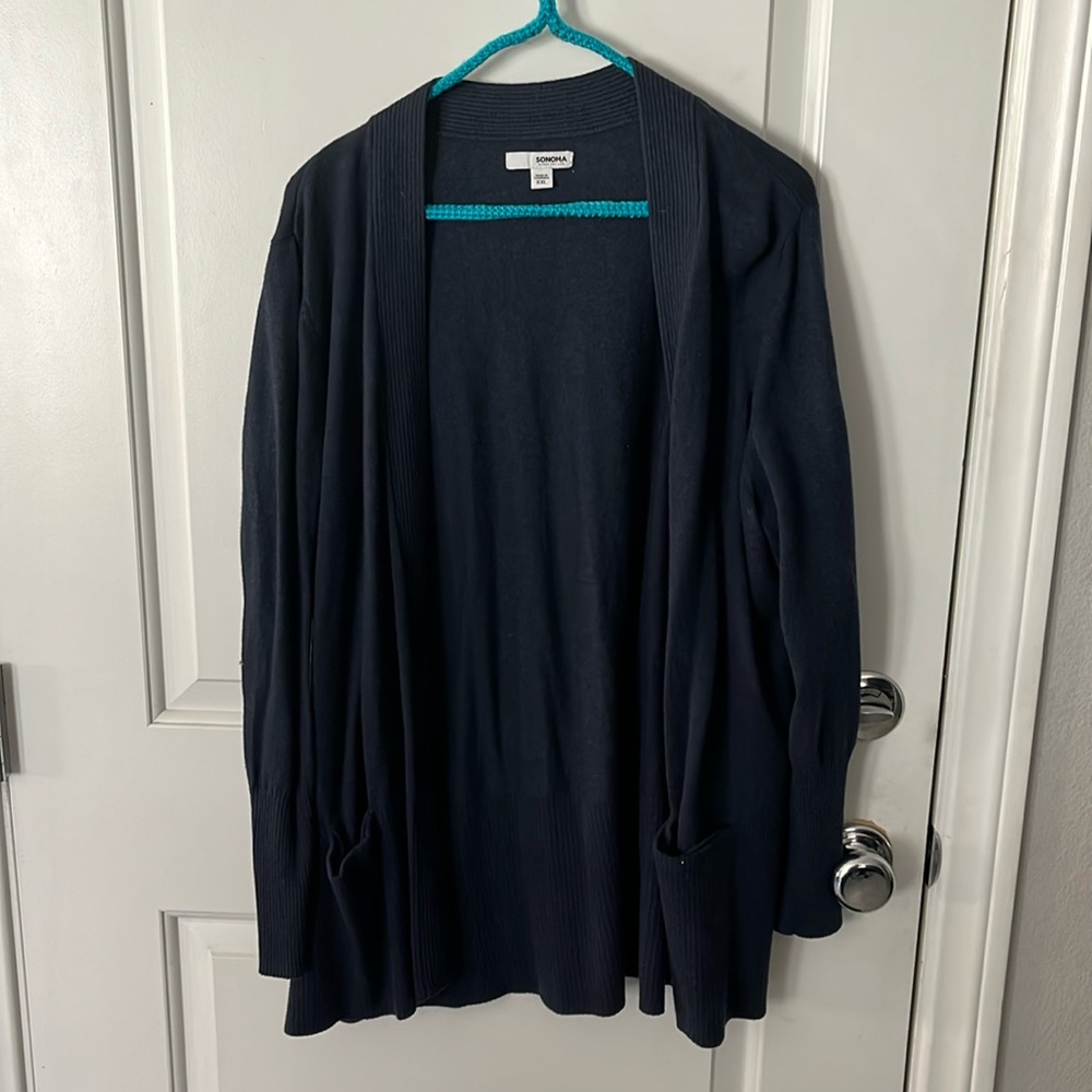 Navy Blue Cardigan xxl Sweater